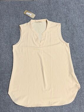 Talbots Sleeveless Split-Neck Camisole in Cream